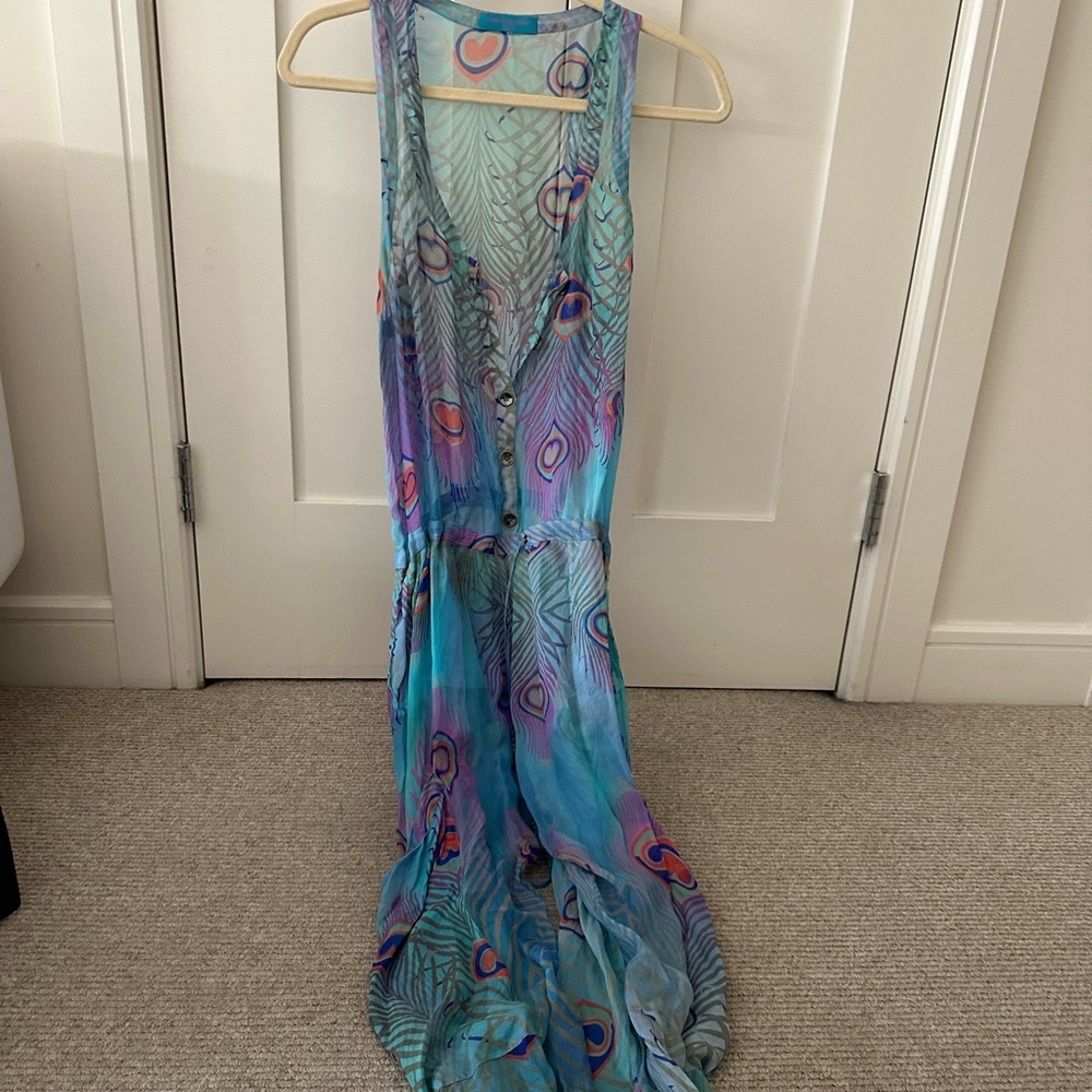 Matthew Williamson Multicolor Feather Print Coverup